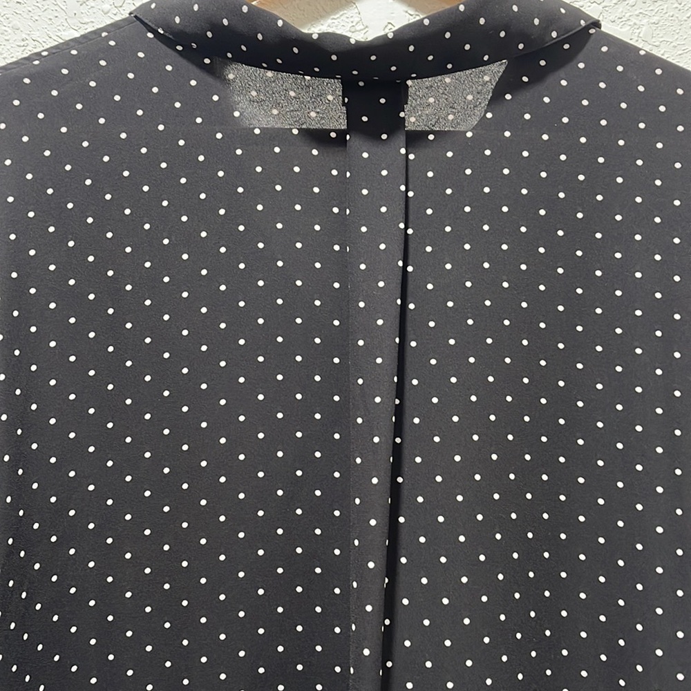 Chico's womens black with dots long sleeve blouse size 3 GUC - Picture 9 of 13